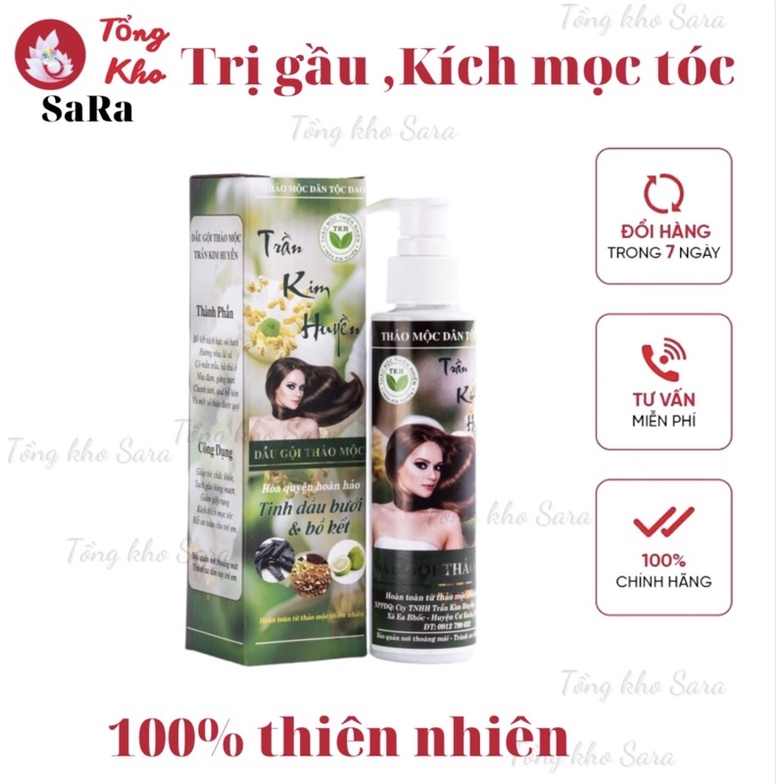 Dầu gội Hỗ Trợ Mọc Tóc Trần kim Huyền- Tổng Kho Sara