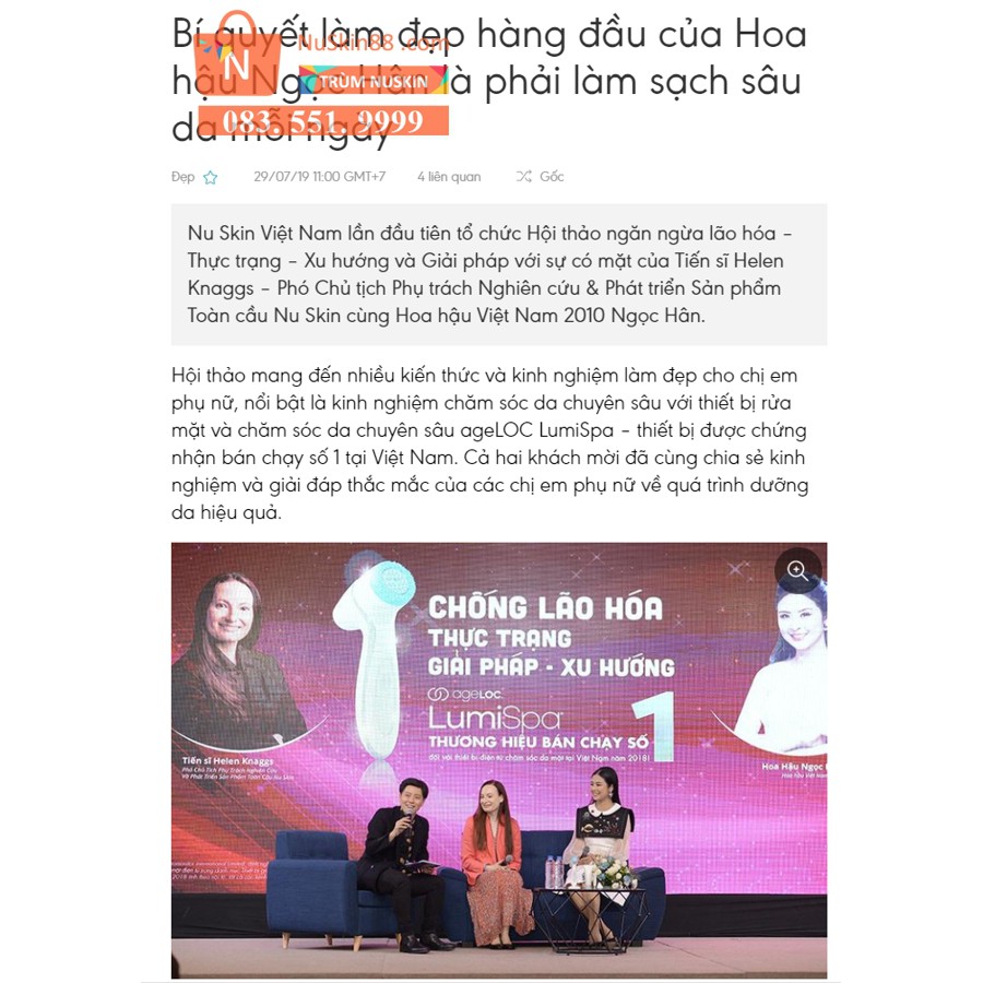 🔴 BH 2 năm Máy Rửa Mặt LumiSpa Nuskin Kèm Sữa Rửa Mặt (Hàng Công ty-Bảo Hành 1 Đổi 1) | BigBuy360 - bigbuy360.vn