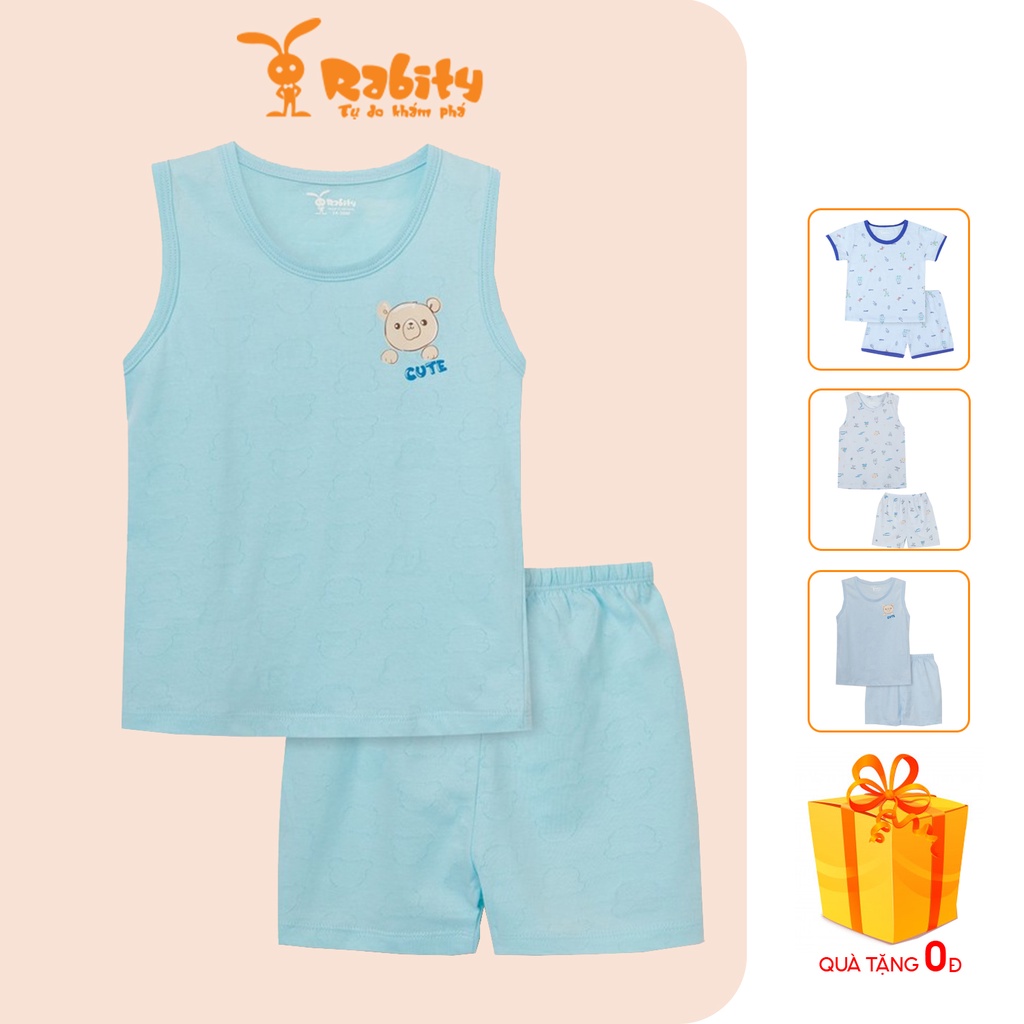 Bộ quần áo sơ sinh bé trai RABITY họa tiết tinh nghịch 0033.0045.0047