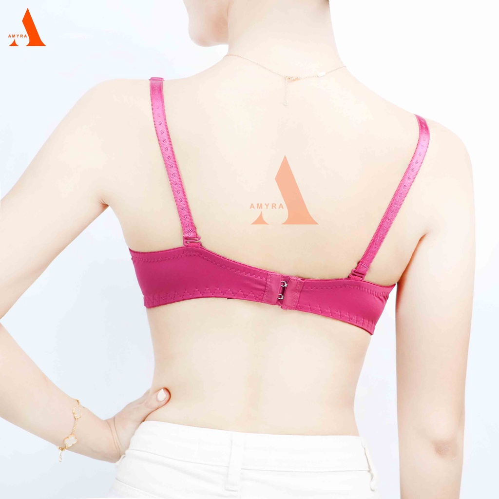 Áo ngực nữ ren mút mỏng AMYRA, thiết kế nâng ngực có gọng phối rên cao cấp mút 3 phân AN004