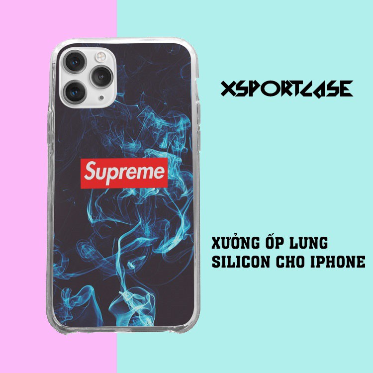 Ốp iphone sang chảnh XSPORTCASE supreme khói xanh Iphone 7 - Iphone 12 pro max SUPPOD00468