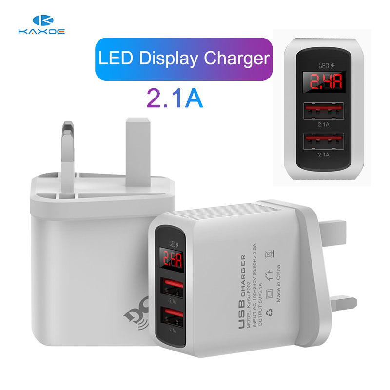 Chấu Sạc Nhanh KAXOE Có Đèn LED 2 Cổng USB 3.0 Dòng Điện 2.1A