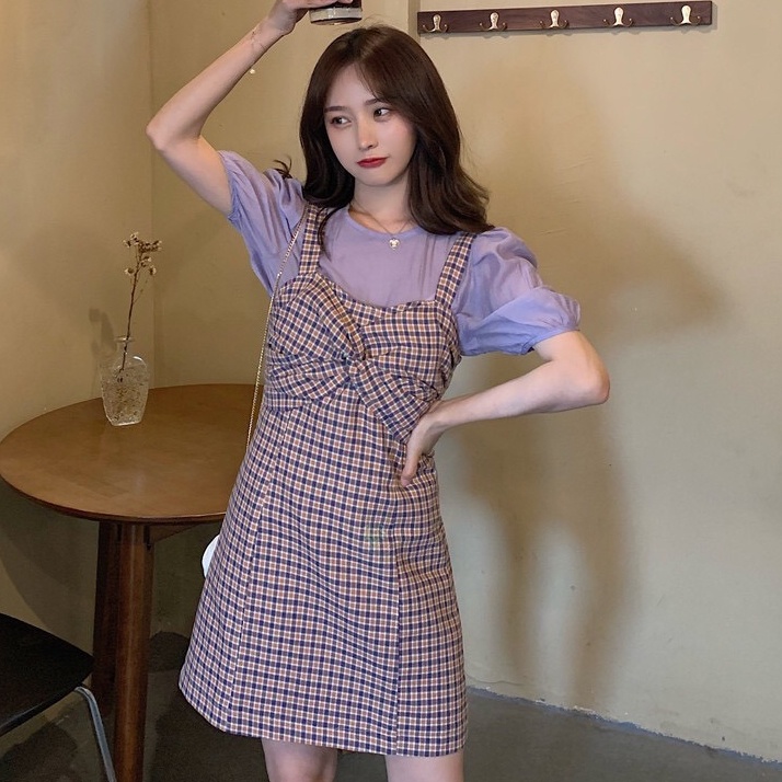 đầm dài váy tím đầm midi váy tiểu thư sang chảnh đầm caro đầm vintage váy cổ yếm đầm 2 dây nữ đầm bigsize nữ váy nữ xinh váy đi chơi đầm đi tiệc đầm nữ