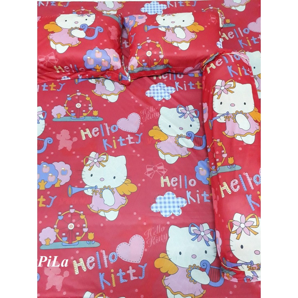 Trọn Bộ Ga Thun Lạnh Họa Tiết Đẹp (Kitty, doremon) Bộ M6 Thun Đẹp | BigBuy360 - bigbuy360.vn