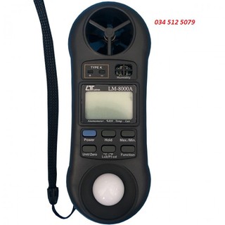 Thiết bị đo tốc độ gió, ánh sáng, độ ẩm, nhiệt độ môi trường LM-8000A