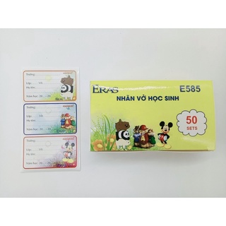 Nhãn vở con vật be e585