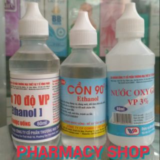 Cồn 70 - cồn 90 - oxy già 3% diệt khuẩn sát khuẩn - rữa vết thương
