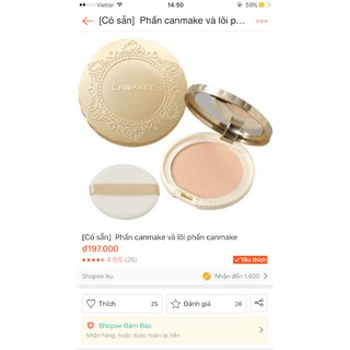 Phấn Canmake và lõi phấn Canmake mẫu mới nhất