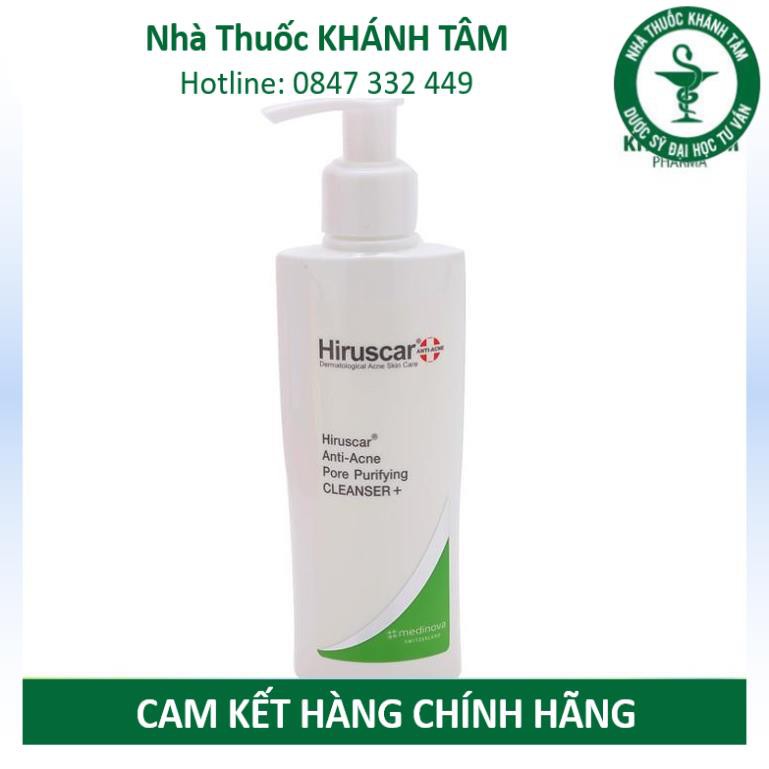 Sữa rửa mặt ngừa mụn HIRUSCAR Anti-Acne Cleanser+ [Chai 100ml] [Hirusca]! ! !