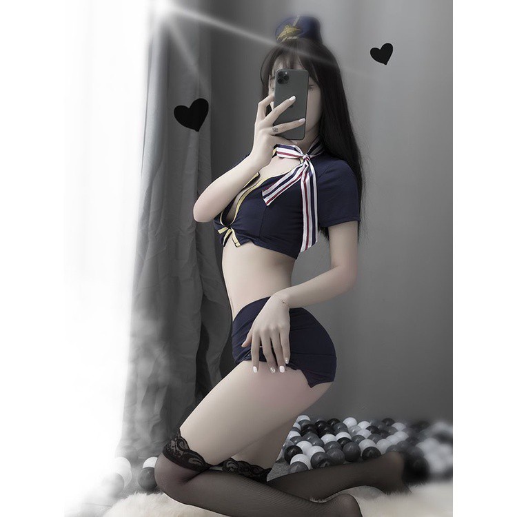 Bộ Đồ Ngủ Hóa Trang Tiếp Viên Hàng Không Quyến Rũ Cho Nữ | BigBuy360 - bigbuy360.vn