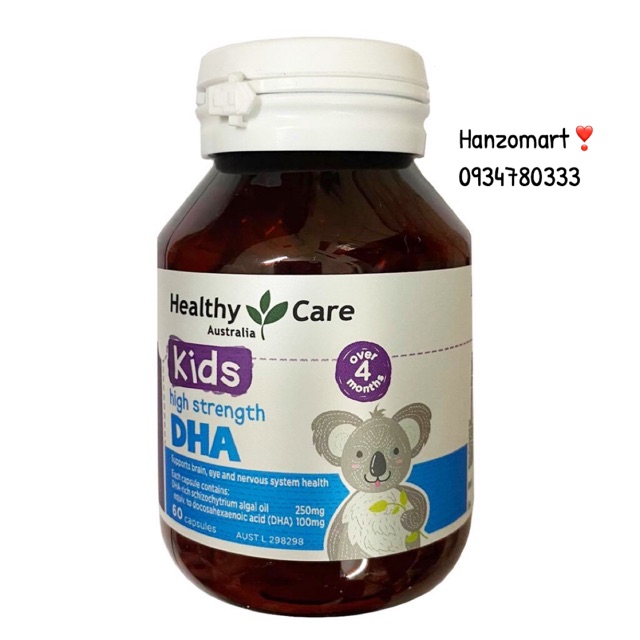 Viên uống DHA Heathy Care 60 viên ( khử mùi tanh) cho bé