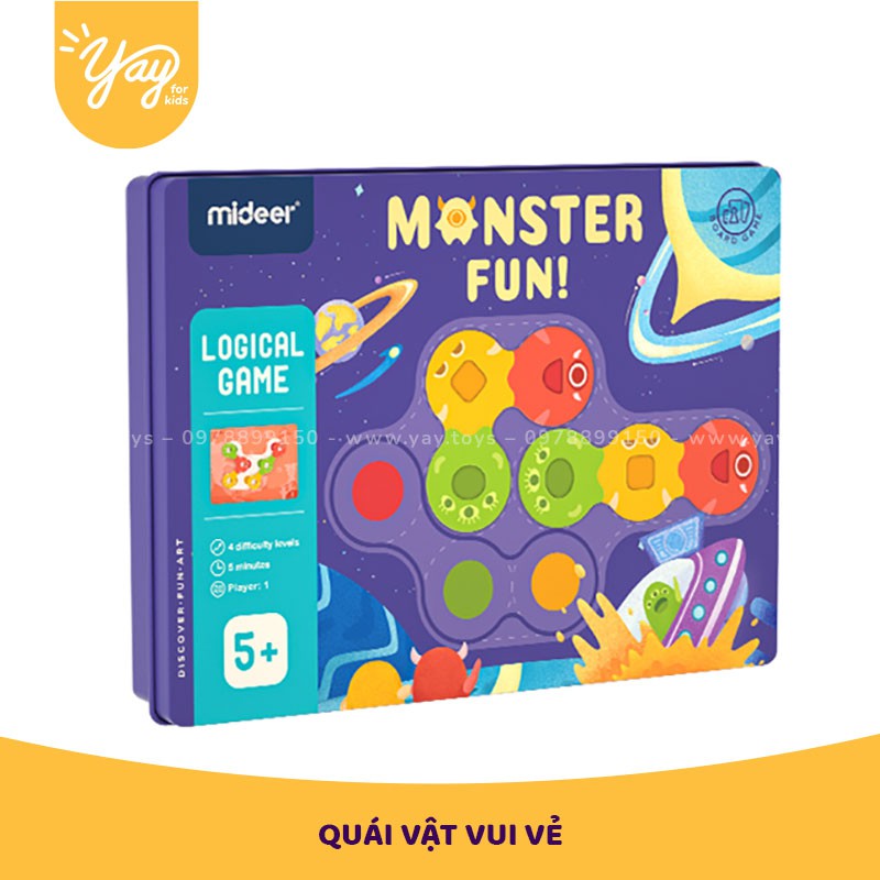 Trò Chơi Logic Chủ Đề Quái Vật Vui Vẻ Mideer - Monster Fun MD2087