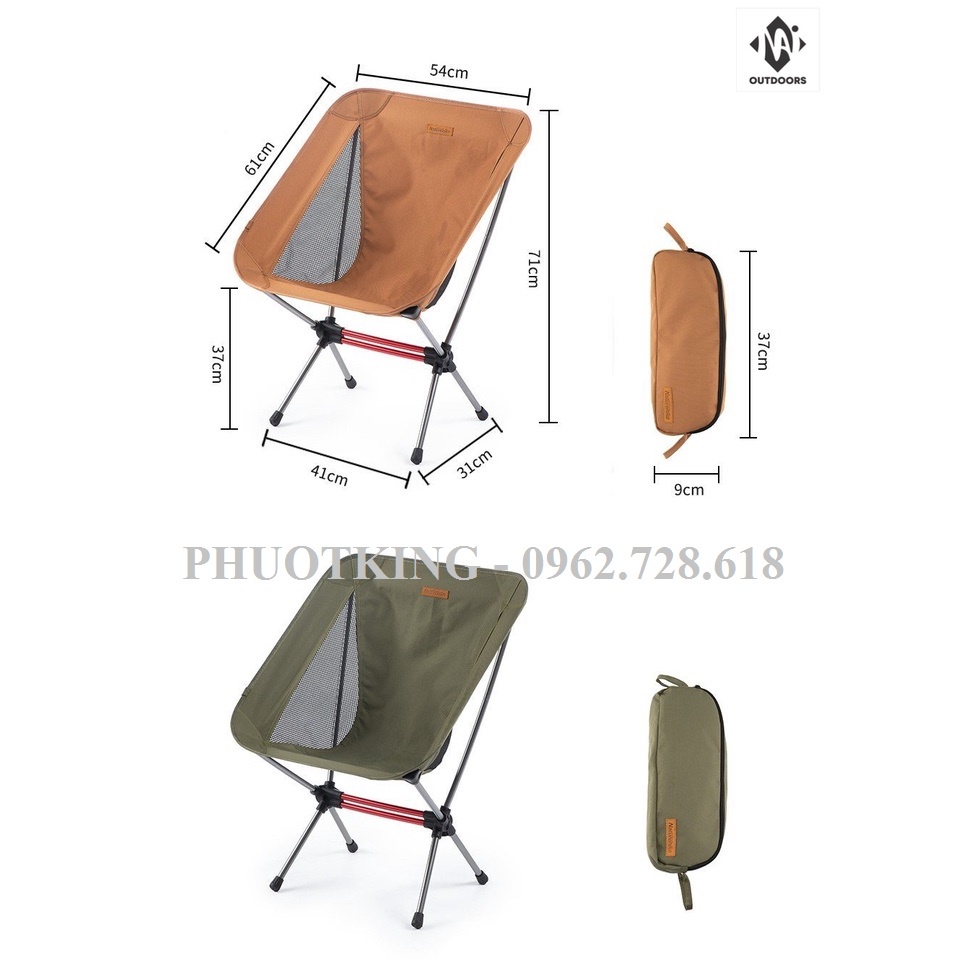 Ghế Xếp Du Lịch Dã Ngoại Naturehike NH20JJ027 chính hãng Gấp Gọn