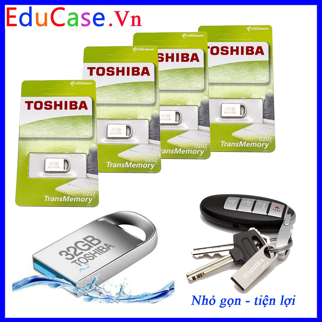 USB 4GB/8GB/16GB/32GB SIÊU NHỎ TOSHIBA -USB Ô TÔ(CHỐNG NƯỚC)(bh 12 Tháng) Educase.vn
