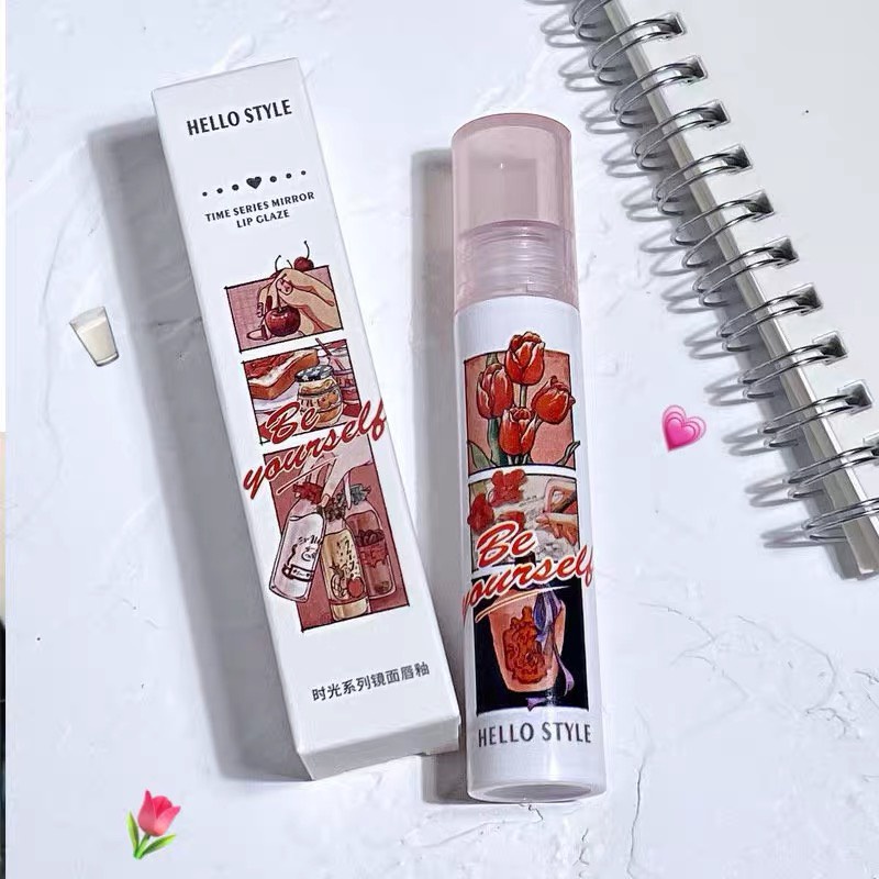 Son kem bóng Toorune Hello Style Be Yourself căng mọng Light Pickup Mirror Lip Glaze Time Series TRUN12 HELL03