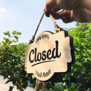 Bảng Gỗ Decor - Mẫu Open - Close - Bảng Gỗ Woody