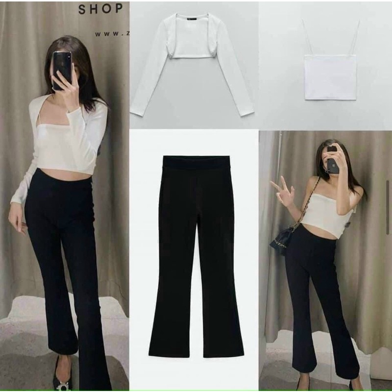 Quần ống loe chất tăm sang chảnh shop Chavi