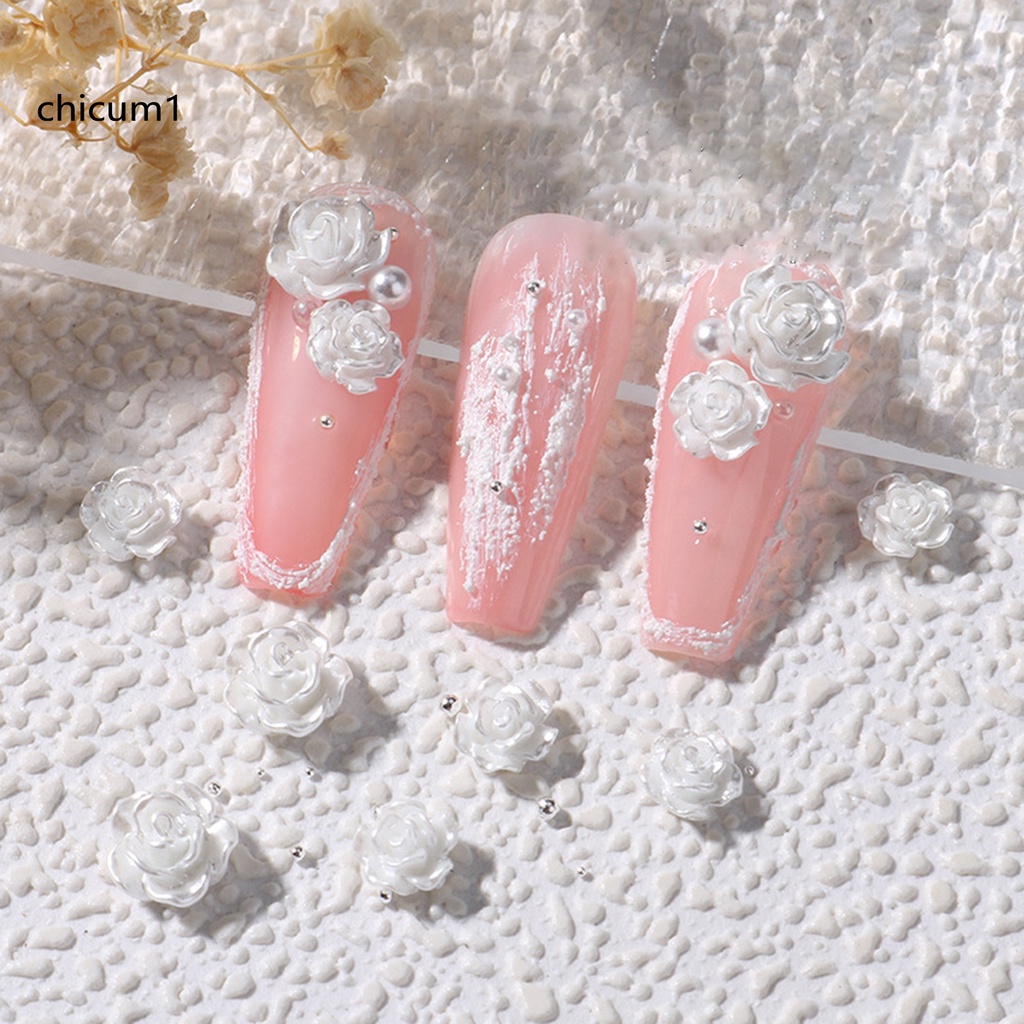 [Hàng mới về] Phụ kiện đính móng trang trí nghệ thuật hình bông hoa bằng nhựa resin chống thấm nước không phai màu