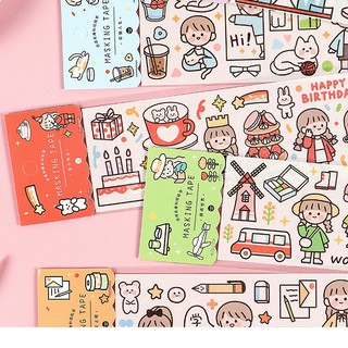 Sticker Dán Hoạt Hình Dễ Thương