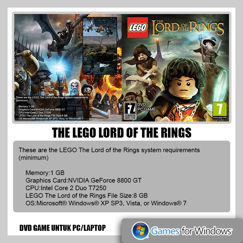 Bộ Đồ Chơi Lego The Lord Of The Rings Dvd Pc / Laptop