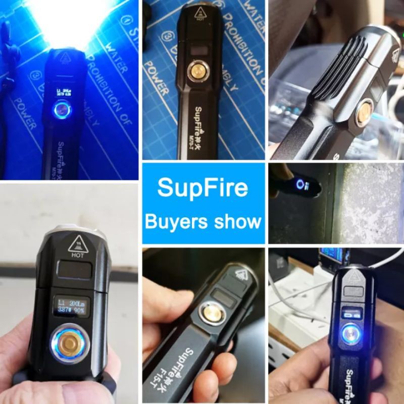 Đèn Pin Siêu Sáng  Supfire F15 Zoom Đèn Pin Chống Nước Cầm Tay Mini Ngoài Trời 36W/P90/2000LM