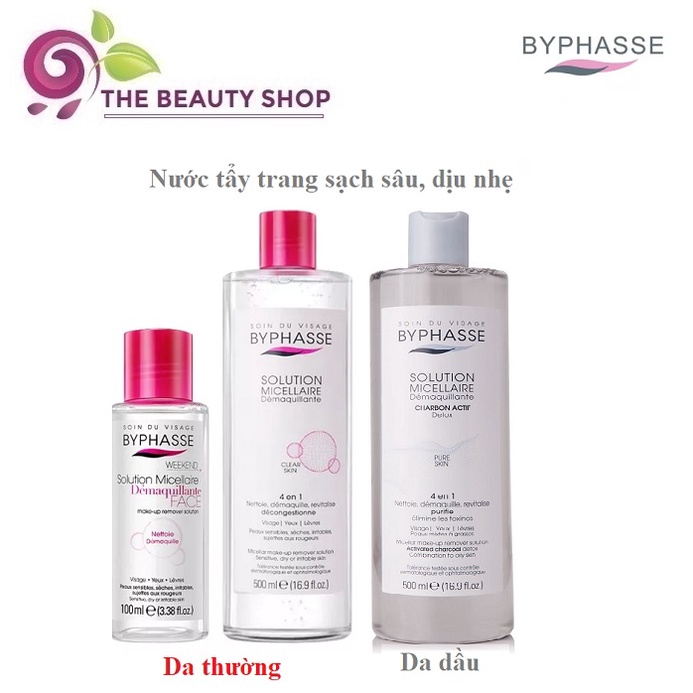 Tẩy trang Byphasse – Solution Micellaire Démaquillante Face