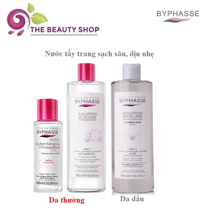 [HÀNG CTY] Tẩy trang Byphasse – Solution Micellaire Démaquillante Face