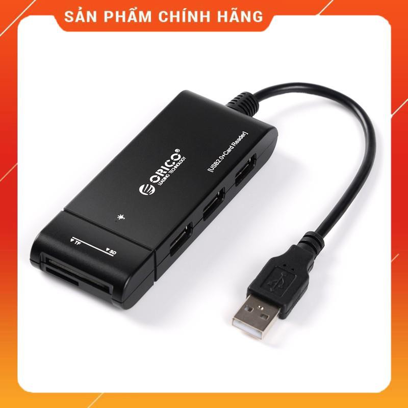 (Có sẵn) Bộ chia USB 2.0 hỗ trợ khe cắm thẻ nhớ ORICO H3Ts-U2 _Siêu rẻ