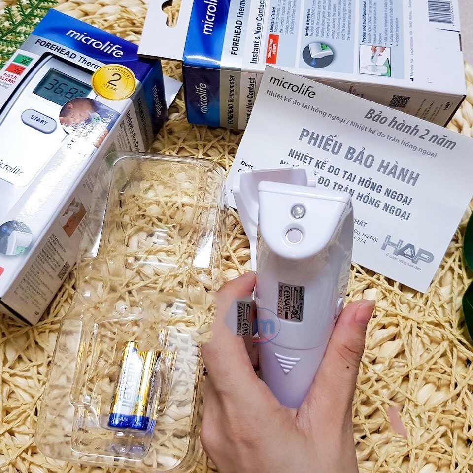 [Mã 12FMCGSALE giảm 8% đơn 500K] ✅ Nhiệt Kế Hồng Ngoại Đo Trán Microlife FR1MF1 không tiếp xúc -VT0017