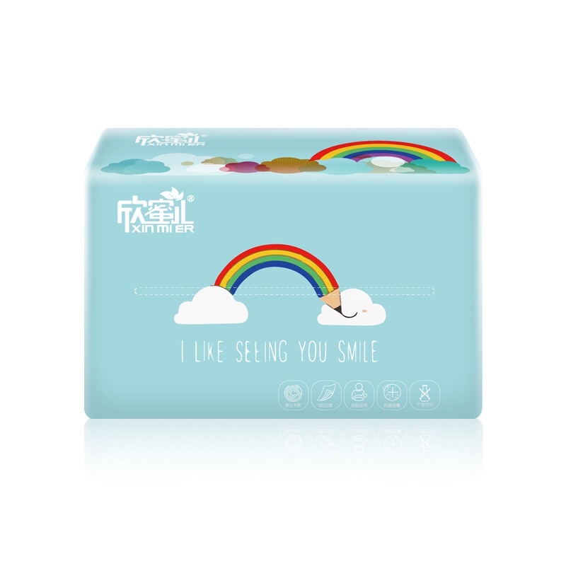 Giấy Ăn Cầu Vồng Thùng 30 Gói Chuẩn XINMIER Hàng Loại 1 Siêu Dai Siêu Mềm Mịn .