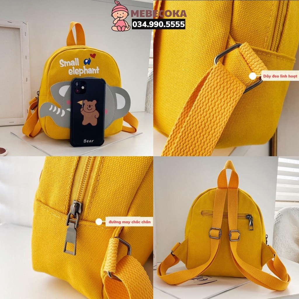 Balo cho bé ,Ba lô mẫu giáo nhà trẻ lớp lá lớp mầm họa tiết VOI CUTE siêu dễ thương cho bé từ 1 tuổi