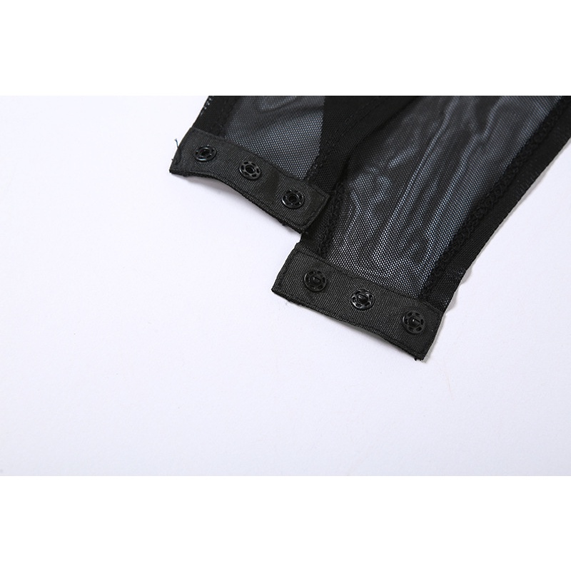 Bodysuit Lưới Cổ Tròn Gợi Cảm Cho Nữ