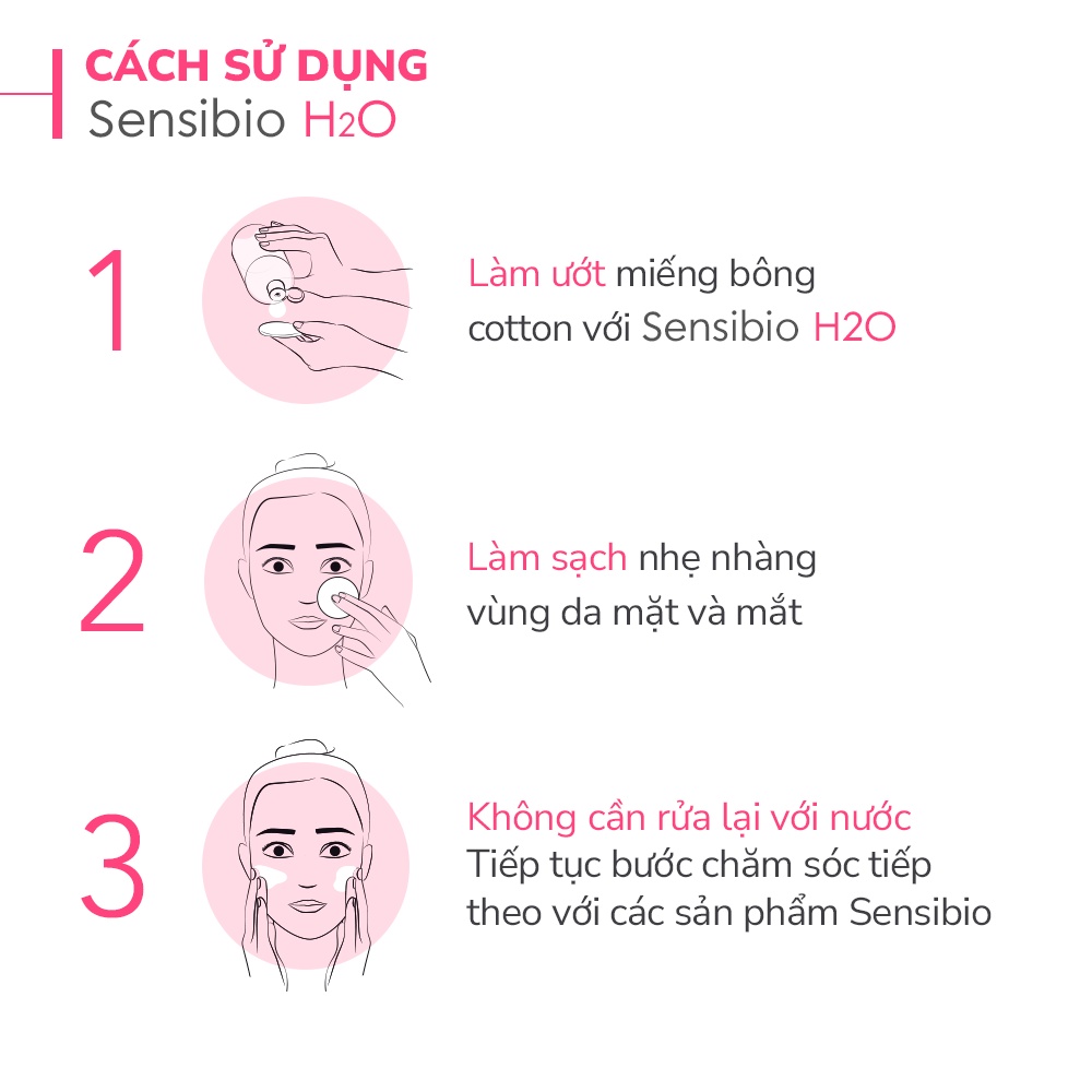Nước Tẩy Trang Bioderma Cho Da Dầu, Da Nhạy Cảm Sebium/Sensibio H20 10ml