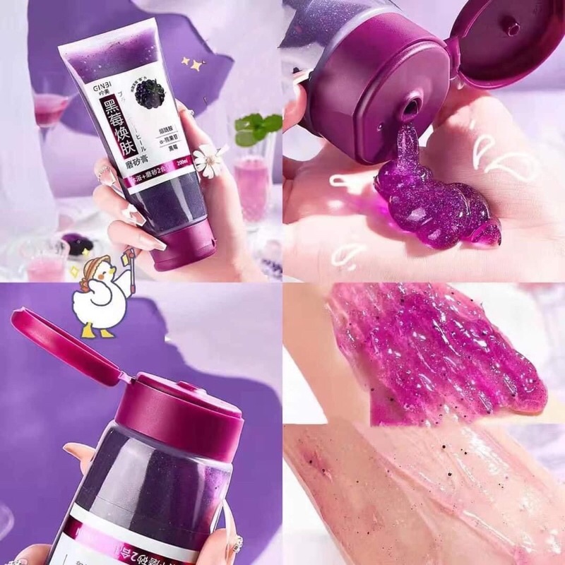 Gel Tẩy Da Chết Toàn Thân GINBA Mâm Xôi 200ml