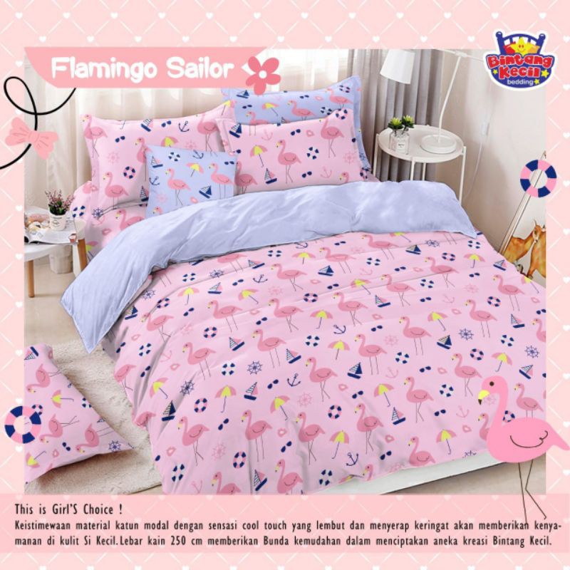 Sailor Moon Bộ Chăn Ga Vỏ Gối Vải Lanh Cotton In Hình Chim Hồng Hạc / Ngôi Sao / Thủy Thủ Mặt Trăng Dễ Thương