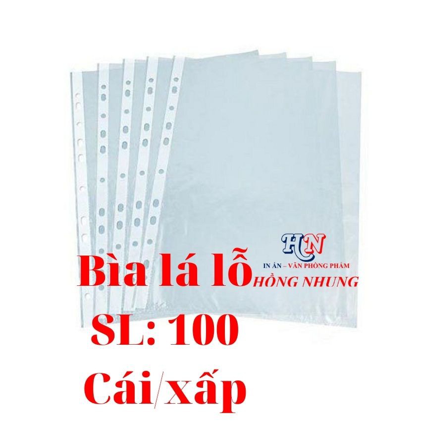 Bìa lá lỗ xấp 100 tờ, Bìa Lá Màu Trắng giúp bạn lưu trữ hồ sơ dễ dàng