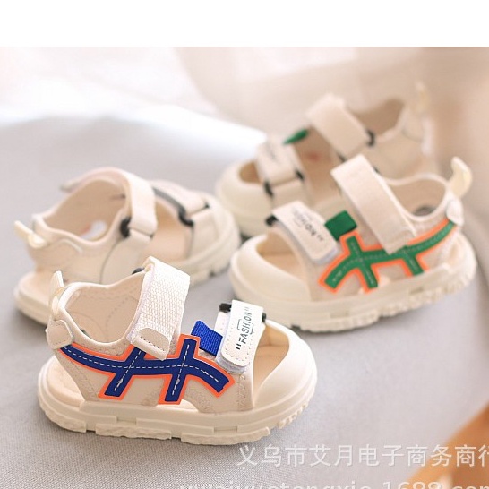 [HCM] Sandal Chống Vấp Cho Bé Tập Đi Phong Cách Hàn Quốc, Size 1-4 Tuổi_Quai Dán, Đế Nhẹ, Êm Mềm