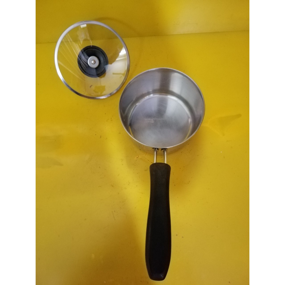 Quánh inox nội địa Nhật, size 14cm, cao 9cm , Dùng được bếp từ