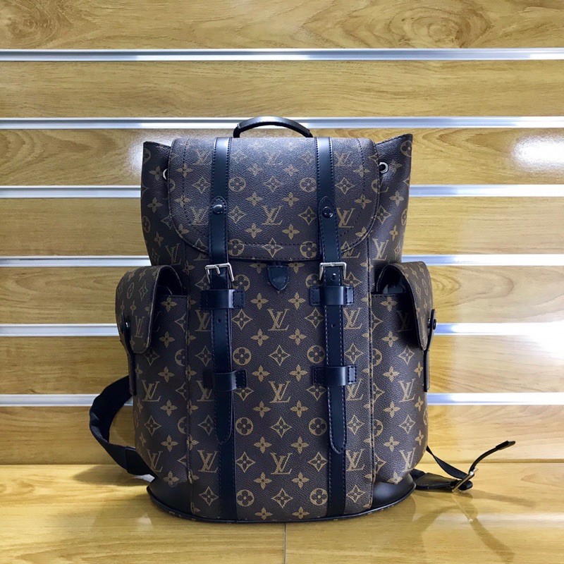 Balo thời trang cho nam Louis Vuitton Christopher LV da thật cao cấp