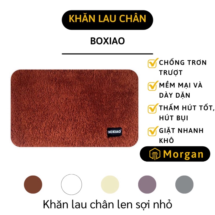 Thảm Lau Chân - Thảm Chùi Chân Len Sợi Nhỏ, Thấm Hút, Chống Trượt, Giặt Nhanh 5202