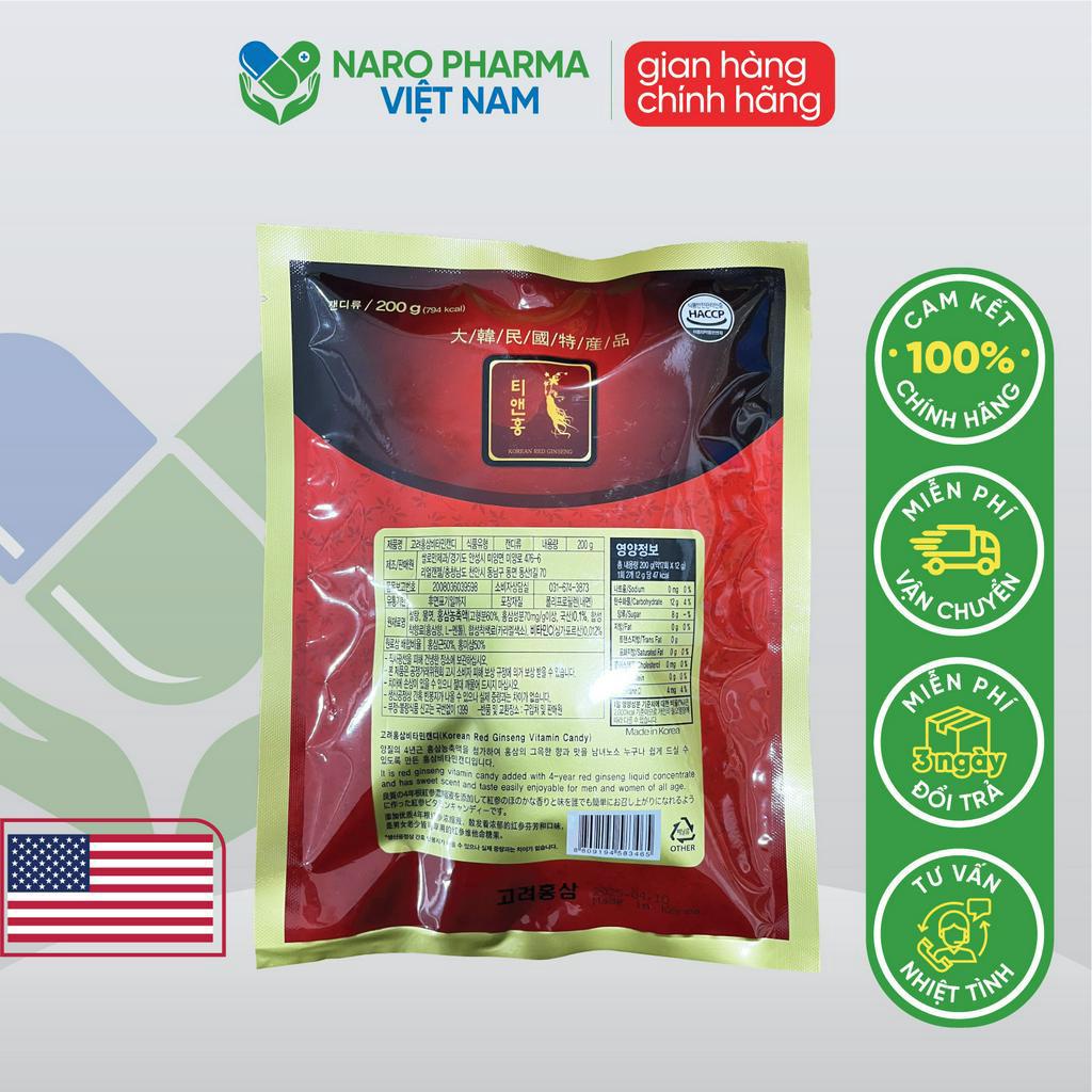 Kẹo Hồng Sâm Hàn Quốc 200g korean red gingsen candy date 2025