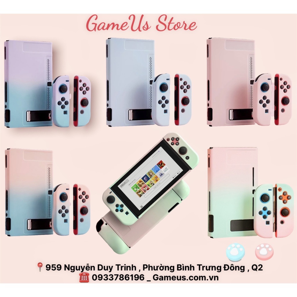 Ốp Lưng Bảo Vệ Toàn Máy Nintendo Switch V2 Nhiều Mẫu