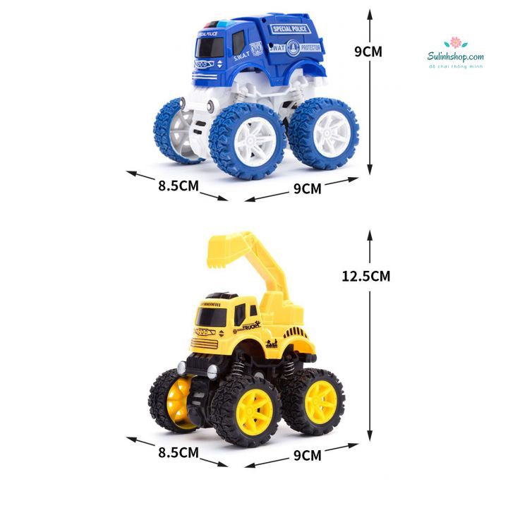 Ô tô đồ chơi địa hình, xe cần cẩu, xe cứu hỏa, xe quân sự, xe đua địa hình, chạy quán tính nhiều màu sắc
