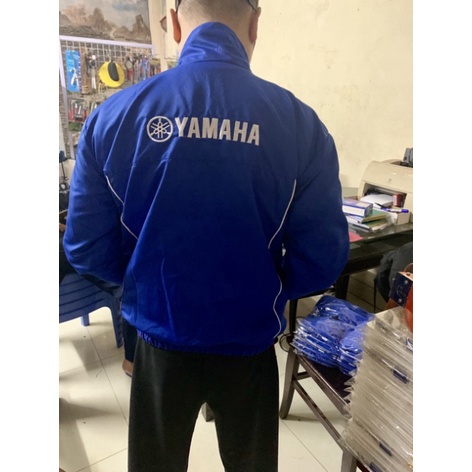 Áo gió Yamaha 2 mặt xanh đen cao cấp