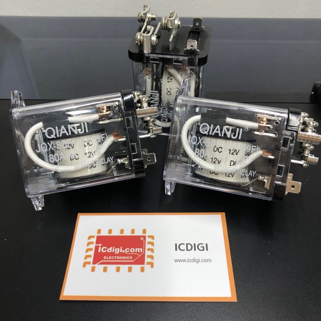 Rơ le trung gian QianJi JQX-80F/1Z (JQX-59F) loại 1 tiếp điểm Relay Rơ le công suất 12VDC 80A/250VAC | BigBuy360 - bigbuy360.vn