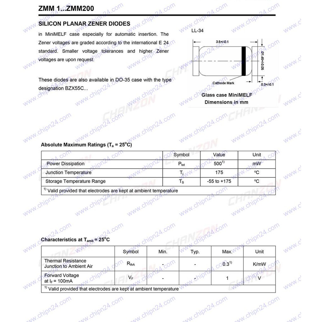 [10 CON] Diode Zener Dán 1/2W (3V3/4V7/5V1/5V6/6V2/12V/15V/24V/33V/36V) - [Chọn Loại]