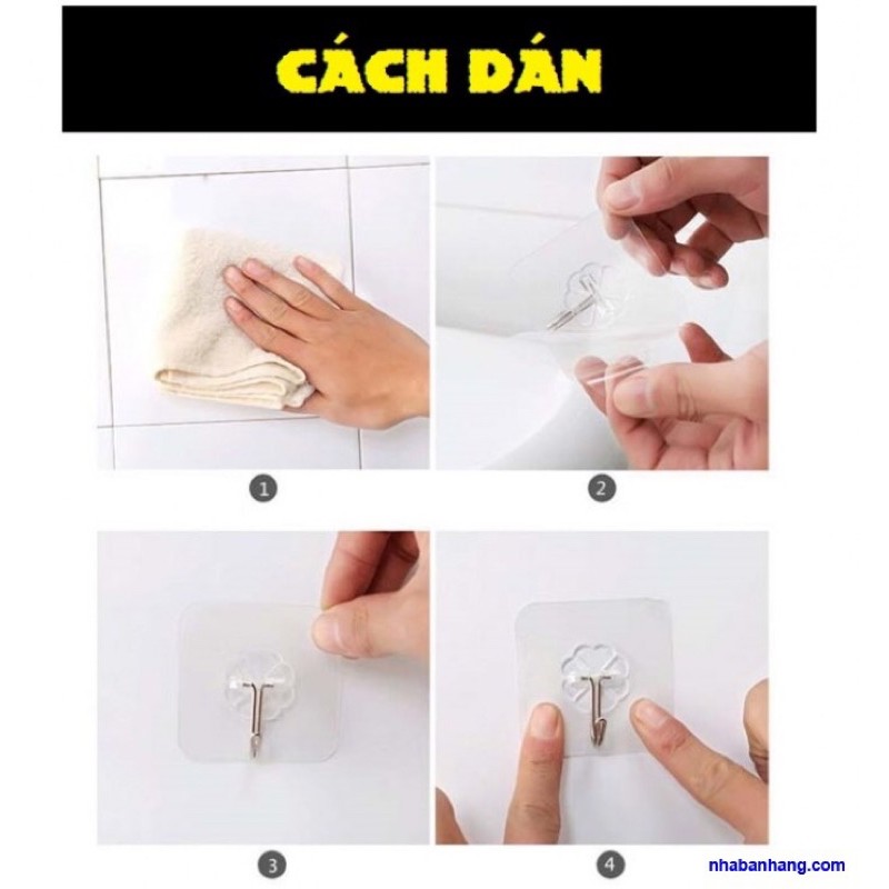 [Chỉ 1K] 2 Móc dán tường siêu dính chịu lực tới 10kg đa năng cao cấp, thách thức mọi địa hình nhà bạn