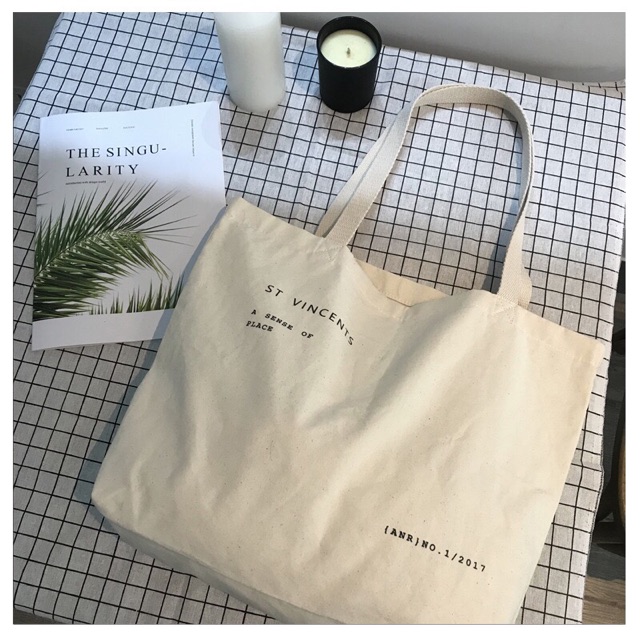 Túi vải canvas "ST Vincent" style Hàn Quốc | Ginkgo Totebag