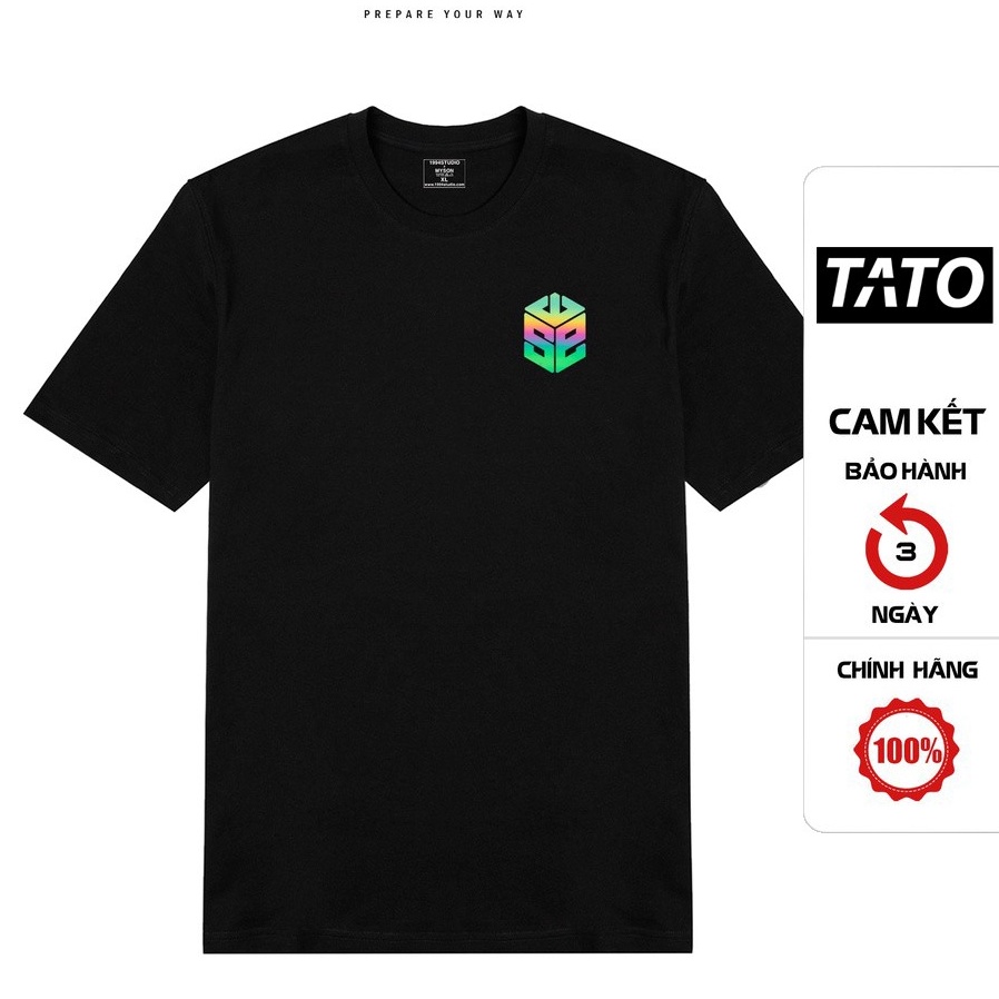 Áo thun unisex SWE BIG LOGO phản quang 7 màu cotton form rộng tay lỡ mềm mịn thoáng mát TATO_OFFICIAL