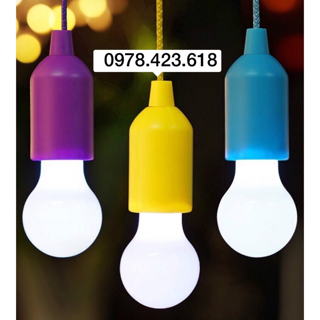 Bóng đèn led dùng Pin AAA, dây kéo tiện lợi- chưa bao gồm Pin